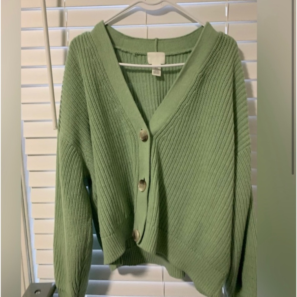 pistachio green h&m sweater!